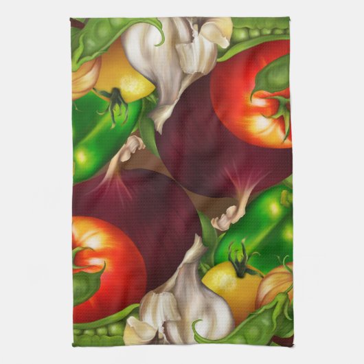 Groenten en kruiden Organic Natural Fresh Food Theedoek (Verticaal)