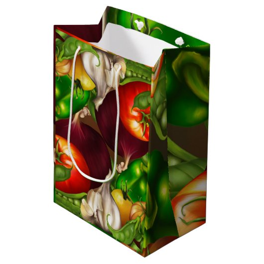 Groenten en kruiden Organic Natural Veggies Food Medium Cadeauzakje (Voorkant Gekanteld)