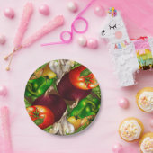 Groenten en kruiden Organic Natural Veggies Food Papieren Bordje (Feest)