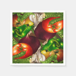 Groenten en kruiden Organic Natural Veggies Food Servet