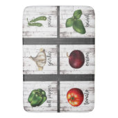 Groenten en kruiden Rustic Modern Farmhouse Badmat (Voorkant Verticaal)