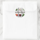Groenten en kruiden Rustic Modern Kitchen Food Art Ronde Sticker (Tas)