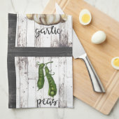 Groenten en kruiden Rustic Modern Kitchen Food Art Theedoek (Quarter Fold)