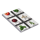 Groenten en kruiden Rustic Modern Kitchen Food Notitieboek (Rechterzijde)