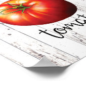 Groenten en kruiden Rustic Modern Kitchen Wall Art Poster (Hoek)