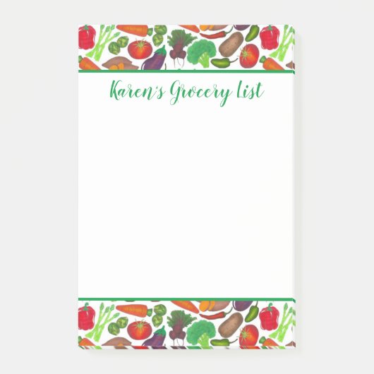 Groenten en kruidenierswaren post-it® notes (Voorkant)