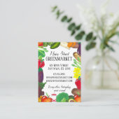 Groenten en kruidenierswaren visitekaartje (Staand voorkant)