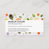 groenten en specerijen | voedselpatroon-Visitekaar Visitekaartje (Achterkant)