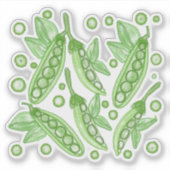 groenten erwten sticker (Voorkant)