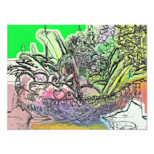 GROENTEN FOTO AFDRUK