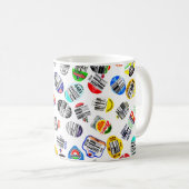 Groenten fruit Barcode Sticker Patroon Koffiemok (Voorkant rechts)