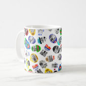 Groenten fruit Barcode Sticker Patroon Koffiemok (Voorkant links)