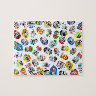 Groenten fruit Barcode Sticker Patroon Legpuzzel