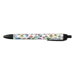 Groenten fruit Barcode Sticker Patroon Zwarte Inkt Pen