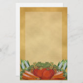  groenten, gebrand briefpapier (Voorkant / Achterkant)