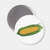  groenten; Gele corn op de krab Magneet (Voorkant / Achterkant)