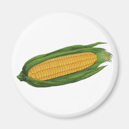  groenten; Gele corn op de krab Magneet (Voorkant)
