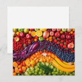 Groenten: gezond voedsel: vegetarisch voedsel briefkaart (Voorkant / Achterkant)