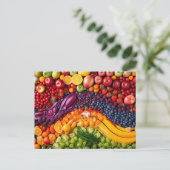 Groenten: gezond voedsel: vegetarisch voedsel briefkaart (Staand voorkant)