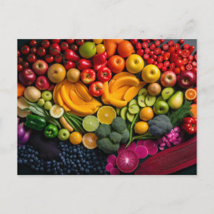 groenten, gezonde voeding op basis van Plant Briefkaart