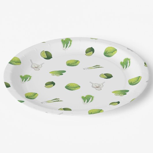 Groenten groenten en fruit papieren bordje (Gekanteld)