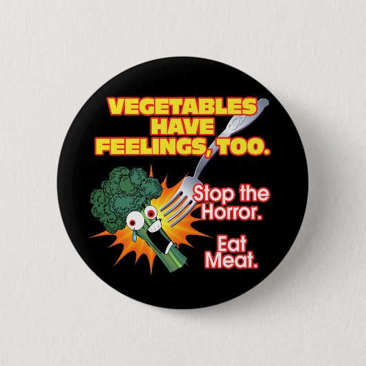 Groenten hebben ook gevoelens. ronde button 5,7 cm (Voorkant)