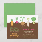 Groenten in de Kinder tuinbouwpartij Kaart (Voorkant / Achterkant)