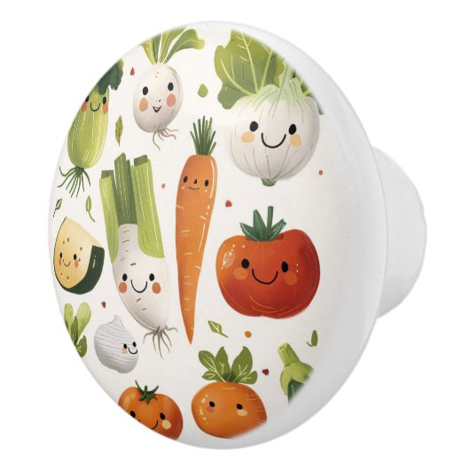 Groenten keramische knoppen (Rechts)