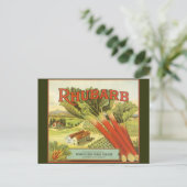  groenten kunnen kunst, Boerderij van Rhubarb, eti Briefkaart (Staand voorkant)