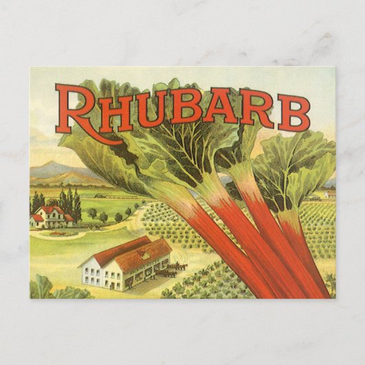  groenten kunnen kunst, Boerderij van Rhubarb, eti Briefkaart (Voorkant)