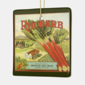groenten kunnen kunst, Boerderij van Rhubarb, eti Keramisch Ornament (Links)