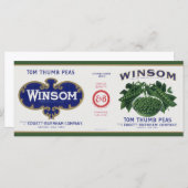 groenten kunnen kunst labelen, winsom erwten (Voorkant / Achterkant)