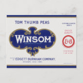 groenten kunnen kunst labelen, winsom erwten briefkaart (Voorkant)