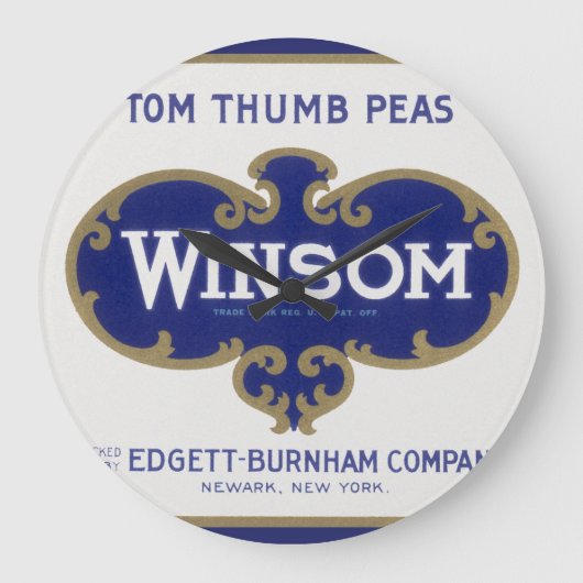 groenten kunnen kunst labelen, winsom erwten grote klok (Voorkant)