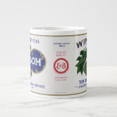 groenten kunnen kunst labelen, winsom erwten grote koffiekop (Voorkant)