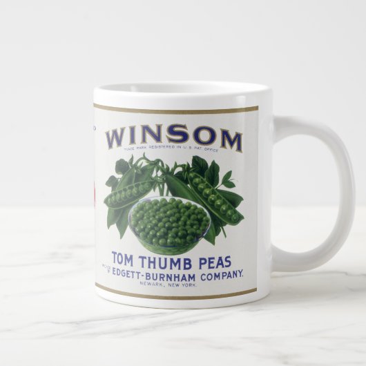 groenten kunnen kunst labelen, winsom erwten grote koffiekop (Rechts)