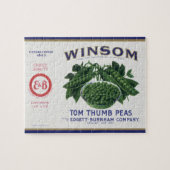  groenten kunnen kunst labelen, winsom erwten legpuzzel (Horizontaal)