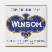  groenten kunnen kunst labelen, winsom erwten magneet (Voorkant)