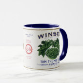 groenten kunnen kunst labelen, winsom erwten mok (Voorkant rechts)