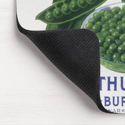 groenten kunnen kunst labelen, winsom erwten muismat (Hoek)