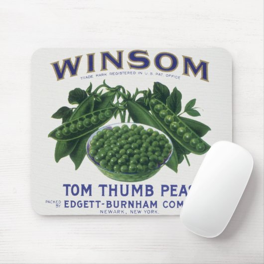 groenten kunnen kunst labelen, winsom erwten muismat (Met muis)