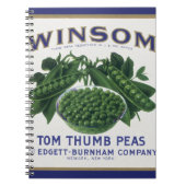  groenten kunnen kunst labelen, winsom erwten notitieboek (Voorkant)