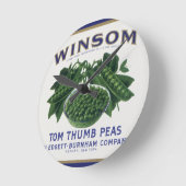  groenten kunnen kunst labelen, winsom erwten ronde klok (Hoek)