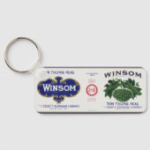  groenten kunnen kunst labelen, winsom erwten sleutelhanger (Achterkant)