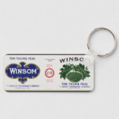  groenten kunnen kunst labelen, winsom erwten sleutelhanger (Voorkant)