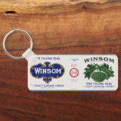  groenten kunnen kunst labelen, winsom erwten sleutelhanger (Achterkant)