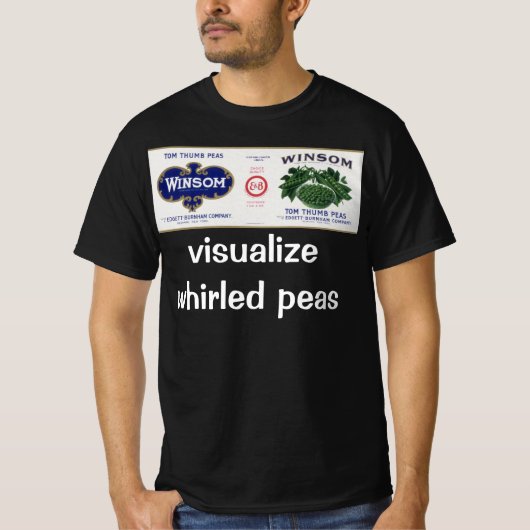  groenten kunnen kunst labelen, winsom erwten t-shirt (Voorkant)