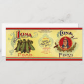 groenten kunnen kunst opnoemen, iona-erwten (Voorkant / Achterkant)