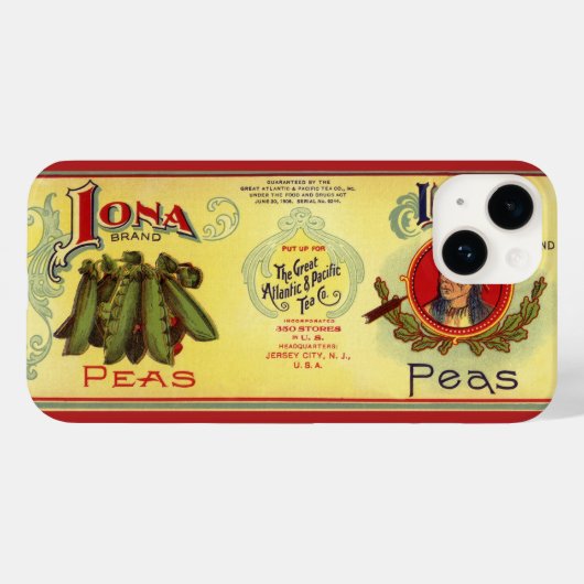  groenten kunnen kunst opnoemen, iona-erwten Case-Mate iPhone case (Achterkant (horizontaal))