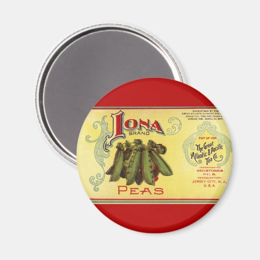  groenten kunnen kunst opnoemen, iona-erwten magneet (Voorkant / Achterkant)